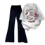 Bộ quần ống loe dài + và áo phông unisex hình mèo CUTEE -thoitrangthubio