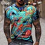Nhanh Khô Áo Thun Unisex Tay Ngắn Rồng 3D In Hip Hop Tee, Thoáng Mát Hàng Ngày Hàng Ngày