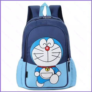 SQ11 Túi trẻ em dung tích lớn hai lớp cho bé gái Ba lô hoạt hình Doremon Túi đi học dành cho học sinh