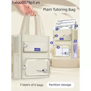Túi hướng dẫn dung tích lớn Túi Tote Túi đựng sách Học sinh tiểu học Túi đi học bé trai Túi đựng hồ sơ Vải nữ Túi nghệ thuật Hướng dẫn Túi làm việc Túi đựng giấy kiểm tra Túi lưu trữ trẻ em Học tập Tut