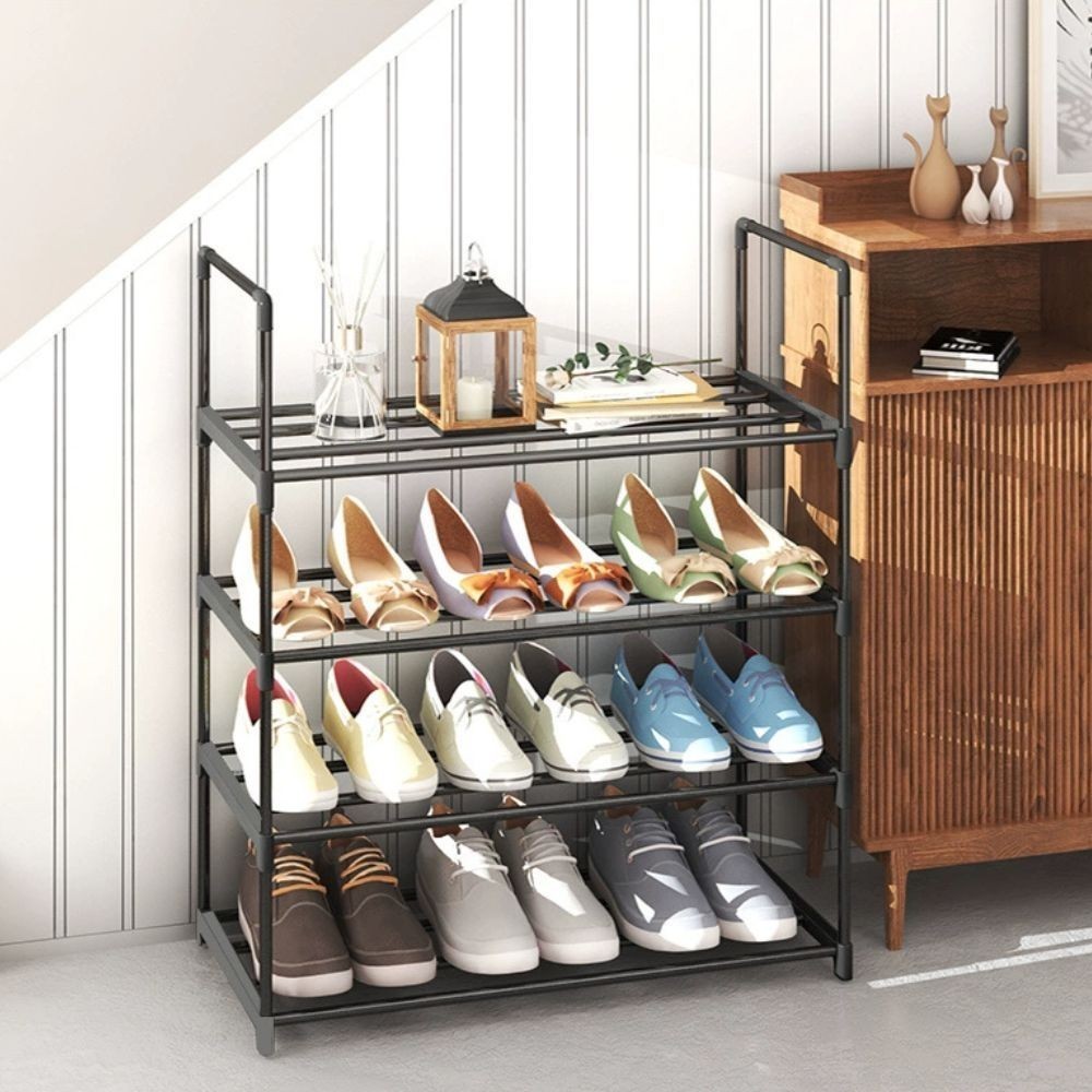 Kệ Đựng Giày Dép HomeMate Khung Thép Sơn Tĩnh Điện, Giá Để Giày 3–5 Tầng Gấp Gọn Tùy Chỉnh Tiết Kiệm Diện Tích