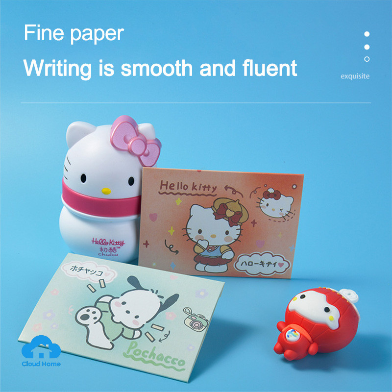 Thiệp chúc mừng gấp ba Sanrio Series, thiệp chúc phúc hoạt hình dễ thương, thiệp chúc mừng sinh nhật.