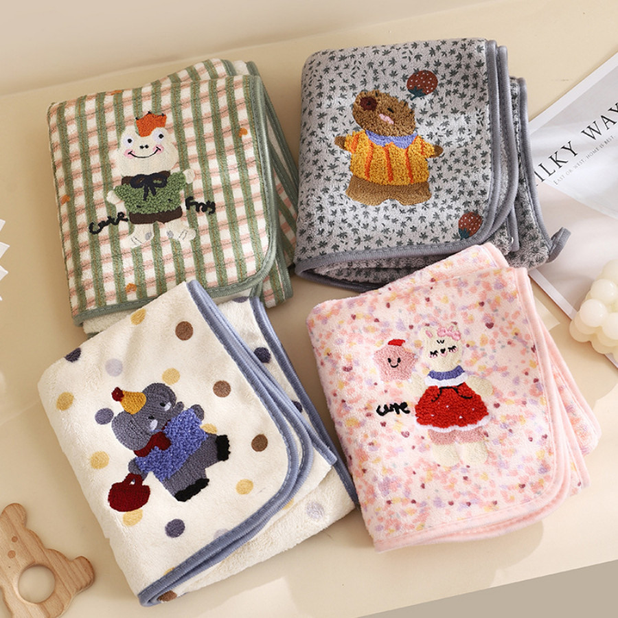 Khăn Tắm Cotton HomeMate Thêu Hình Thú Dễ Thương, Khăn Cao Cấp Siêu Thấm Hút Mềm Mại Cho Bé & Gia Đình