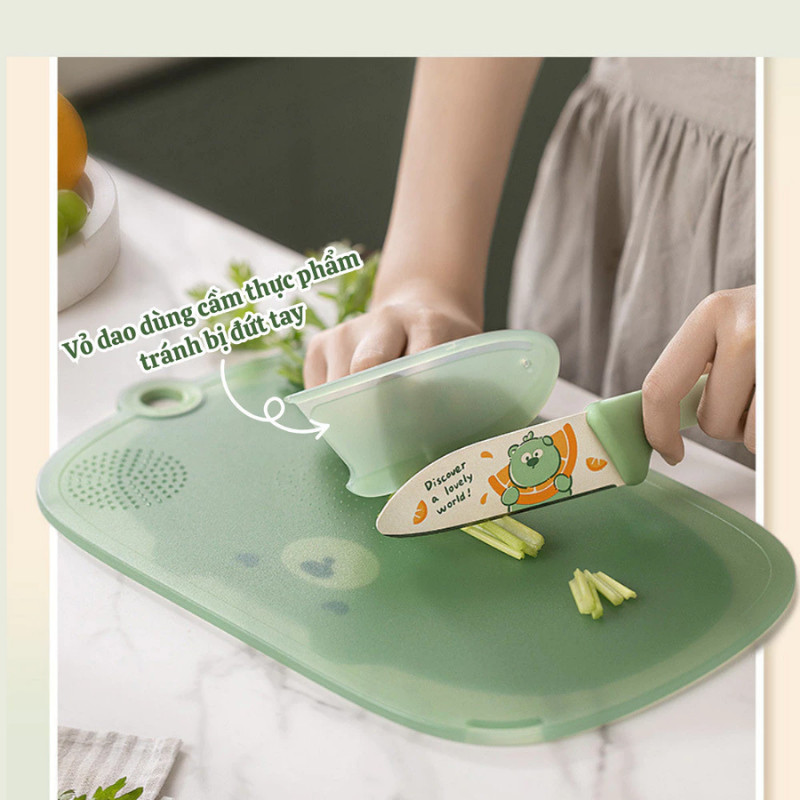 Thớt Nhựa Kháng Khuẩn HomeMate Cao Cấp, Thớt Chống Trượt Có Móc Treo Chống Ẩm Mốc Dễ Vệ Sinh
