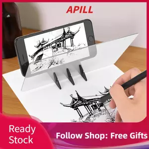 apill PUSOKEI Bảng vẽ quang học di động IP65 Công cụ phác thảo theo dõi chống nước Công cụ phác thảo stencil Copy Pad Bảng điều khiển máy chiếu phản chiếu gương cho ngành công nghiệp hoạt hình Giấy vải trắng