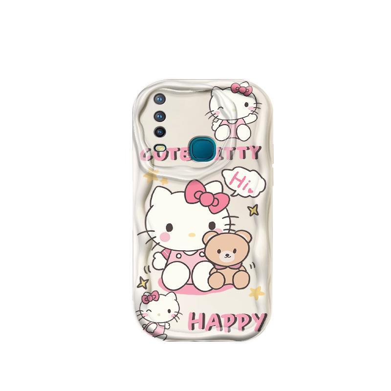 Thích hợp cho VIVO Y17 Y12 / Y12i Y15 1901 1902 1904 1940 Vỏ điện thoại chống sốc TPU mềm 3D Kitty Rilakkuma