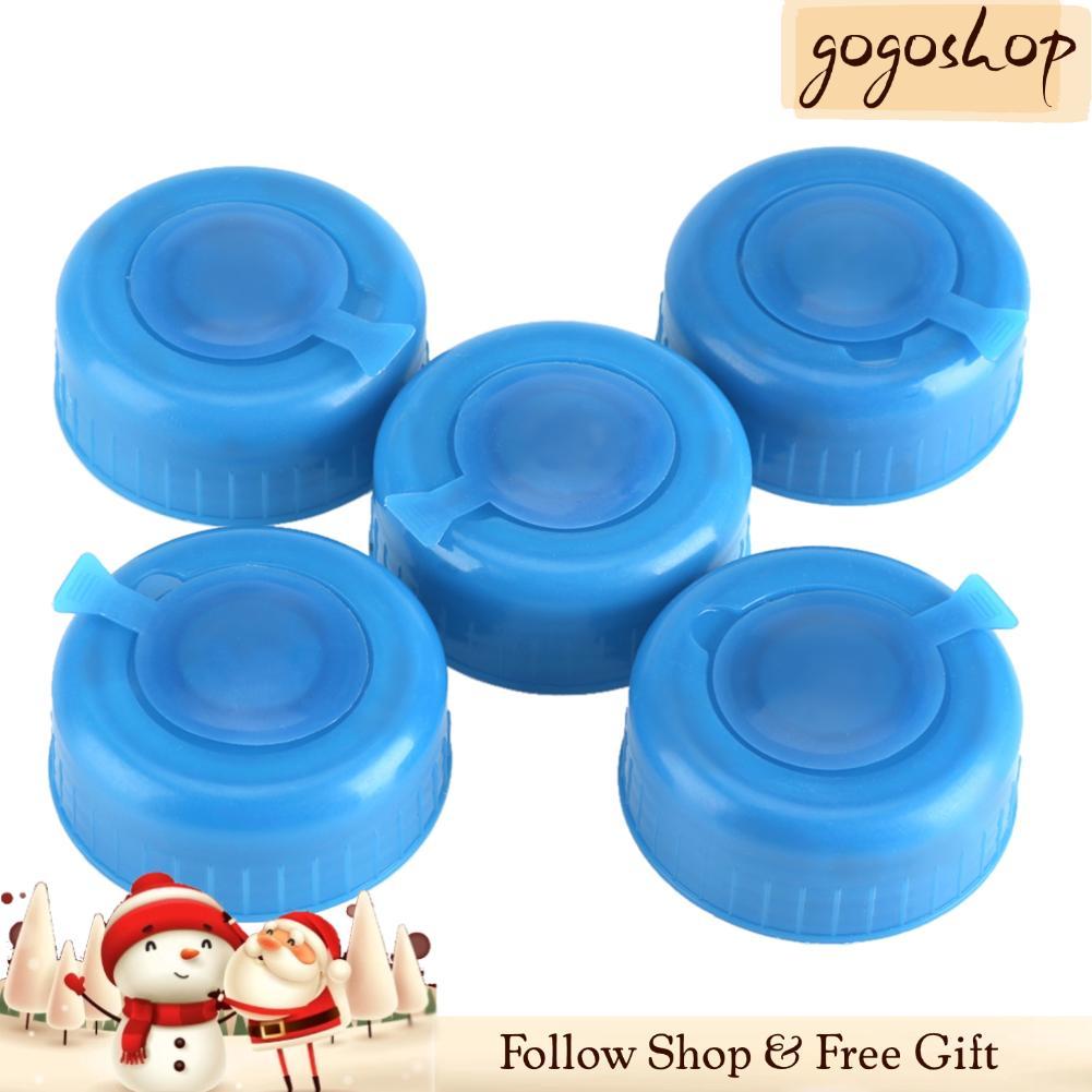 Gogoshopp Gogoshopp GLOGLOW 5 Chiếc Không Tràn Nắp Chống Bắn Nắp Chai Có Thể Tái Sử Dụng Gallon Bình Nước Thay Thế Vít Trên Chụp Trên Bóc