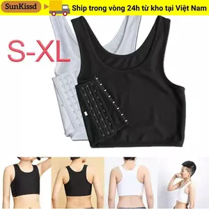 SUNKISSD 1 Cái Ngực Shaper, Đồng Tính Nữ Tomboy Corset Tank Tops, Trans Lesbian Flat Vest Breast M-3XL Chất Kết Dính