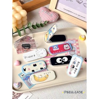Phim hoạt hình dễ thương mới dán gương trang điểm lại giá đỡ điện thoại di động dọc lưỡng dụng trong suốt