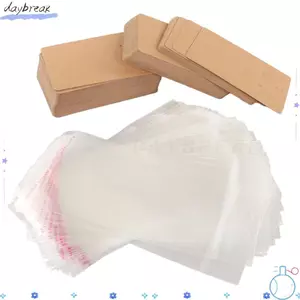 DAYBREAK 100 Chiếc Thẻ Trưng Bày Bông Tai, Lỗ Treo Túi Trong Suốt Thẻ Trưng Bày Trang Sức, Túi Tự Dính Màu Nâu Giấy Kraft Móc Khóa Hiển Thị Thẻ Trang Sức Làm