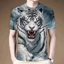 Mùa Hè 2026 Mới Họa Tiết Hổ 3D In Unisex Xu Hướng Thời Trang Tay Ngắn Cổ Tròn Top