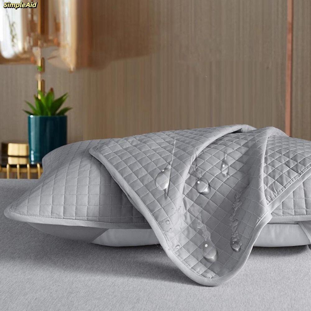 [Vận chuyển nhanh] Tấm bảo vệ gối SIMPLEAID, Vỏ gối Cotton dầu đầu, Chống mồ hôi Chống thấm nước Bảo vệ lõi gối
