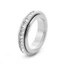 Nhẫn kim cương zircon mạ 18k thép titan - Thiết kế đơn giản, thanh lịch