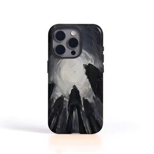 Dark Man Shadow Thích hợp cho iPhone 17Promax 16Pro 15 11 12 13 14 xs XR 17Air Ốp cứng hai lớp chống sốc F5IH