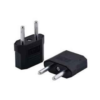Đầu chuyển phích cắm 2 chân dẹt (us) sang 2 chân tròn (eu)，Phù hợp du lịch, đi công tác, sạc mọi lúc