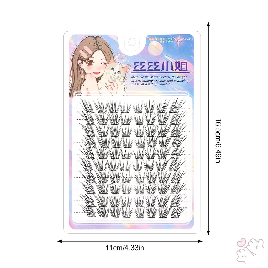 Lông mi giả Fox Style Wild Volume C Curl Hỗn hợp 10-13mm Đen