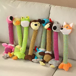 【Ready Stock】 Pet Toy Cute Dog Cat Press Sound Grinding Relieving Stuffy Dog Cartoon Beat Dog Stick Cat Simulation New QKS2