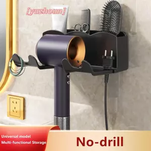 Giá đỡ máy sấy tóc Máy sấy tường Giá đỡ máy duỗi tóc Giá đỡ máy sấy tóc Hộp sắp xếp máy thổi nhà vệ sinh Kệ phụ kiện phòng tắm