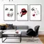 Fashion Beauty Sexy Quotes Nordic Lashes Red Lips Canvas Painting Art Home Wall Decor Canvas Poster