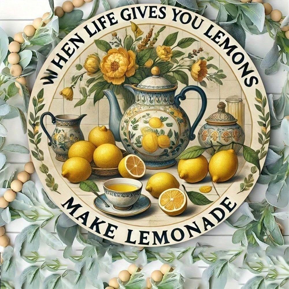 CIFbuy Vintage Lemon Metal Sign Trang trí tường cho quầy Bar nhà bếp