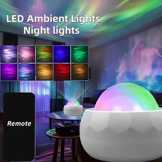 Aurora Đầy Sao Ánh Sáng Phía Bắc RGB Chiếu Đèn Ngủ USB Cắm Điều Khiển Từ Xa Máy Chiếu Đèn Khí Quyển Cho Phòng Trang Trí Tiệc