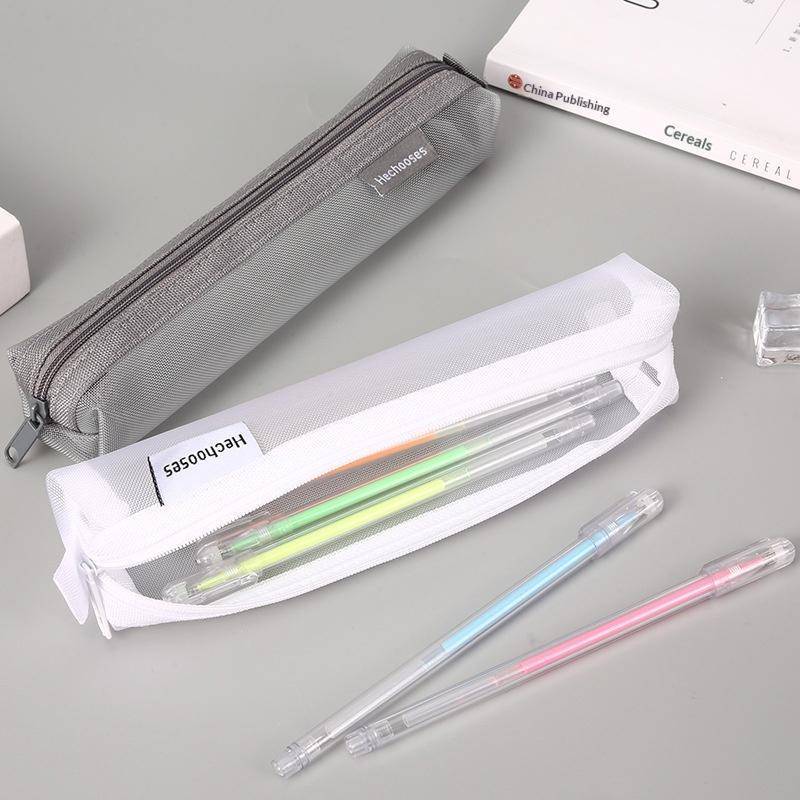 HFSHY Nylon Lưới Trang Điểm Sắp Xếp Trong Suốt Có Thể Nhìn Thấy Dung Tích Lớn Di Động Cho Lipsti Bút Chì Kẻ Lông Mày Lưu Trữ Du Lịch VN