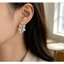 Thời trang bông tai nữ với hoa nơ kim cương dát zircon, tinh tế và đa năng