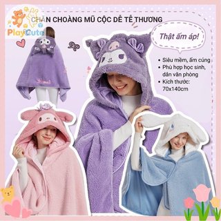 Có Mũ Trùm Đầu Chăn Sang Trọng Mềm Mại Ấm Áp Dễ Thương Anime Ngủ Khăn Choàng Văn Phòng Ngủ Ký Túc Xá Phòng Khách Ấm Áp Ném