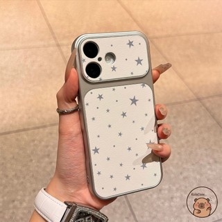 Dành Cho Honor X9D X9C Smart X9B X9A X8D X8C X8B X8A X7D X7C X7B X7A X7 X6D X6S X6C X6B X6A X6 Ốp Điện Thoại Màu Trắng Lớn Cửa Sổ Da PU Ngôi Sao Màu Xám Chấm Bi Vỏ