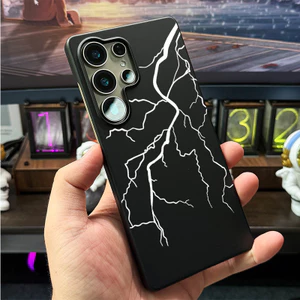 Ốp điện thoại cứng “Lightning ” Micro Matte cho Samsung S26 Ultra S25 S24 Ultra S25FE S24 FE S23 Ultra S22 S21 S20 A55 A56 A17 A15 A26 / Vỏ chống vân tay