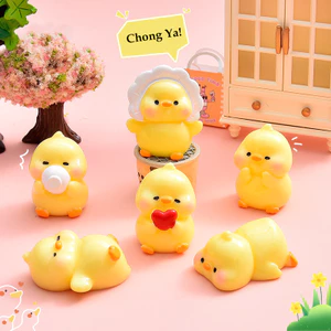 6 Chiếc Kawaii Vịt Vàng Nhỏ Dễ Thương Thưởng Thức Thực Phẩm Hình Trang Trí Xe Trang Trí Bảng Điều Khiển Dễ Thương Trang Trí Cho Gương Chiếu Hậu Và Bàn Văn Phòng Thu Nhỏ Các Bức Tượng Nhỏ Đồ Chơi