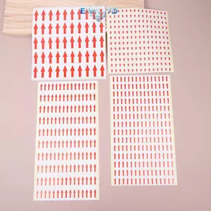 E-WOITD 10 Chiếc Màu Đỏ Stiers Tự Dính Nhãn Tùy Chỉnh Nhãn Định Hướng Màu Đỏ Stiers E-WOITD