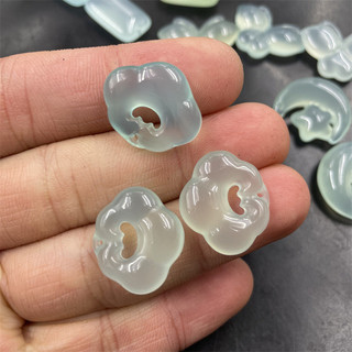 ((1 cái) Ice Light Xanh Ngọc Mã Não Ruyi Khóa Mặt Dây Chuyền Ngôi Sao Mặt Trăng Mặt Dây Chuyền Tự Làm Phụ Kiện
