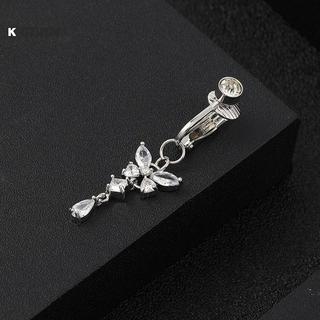 KUZHEN Giả Bụng Bướm Giả Bụng Xỏ Bướm Kẹp Trên rốn Rốn Giả Pircing Bướm Sụn Bông Tai Kẹp Cơ Thể Xuyên Trang Trí HOT