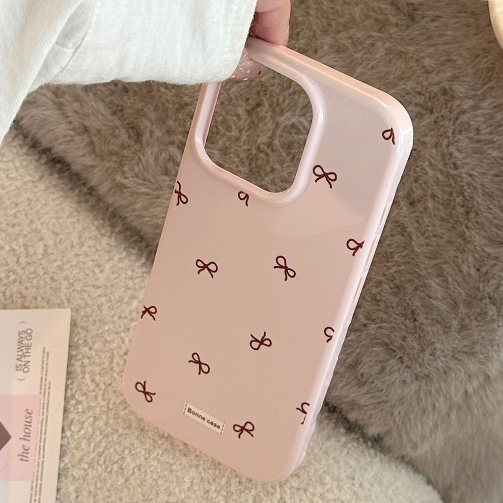 Áp dụng cho điện thoại 17 iPhone17pro Max đơn giản ins bow 15 mềm 13 hàn quốc 16