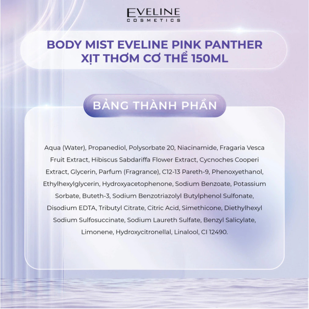 Body Mist Eveline Pink Panther xịt thơm cơ thể 150ml