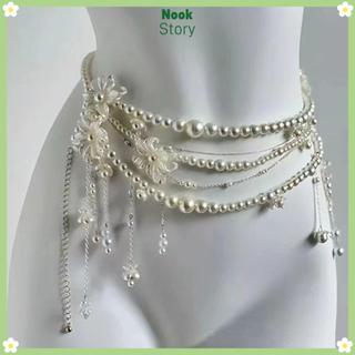 [Còn hàng] Dây thắt lưng NOOKSTORY, Dây chuyền bụng hoa Boho đa năng, Phụ kiện thắt lưng thời trang Trang sức cơ thể thanh lịch dành cho nữ