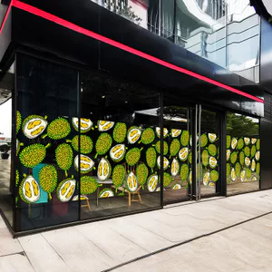 Cửa hàng trái cây Nhiệt đới Yếu tố trái cây sầu riêng Shop Dây thắt lưng Nhãn dán tĩnhCartoon Fresh Store Decal