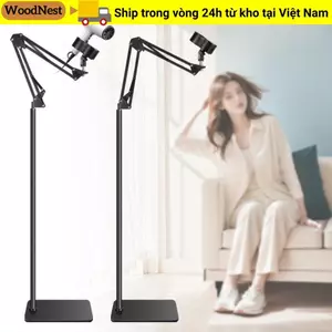 Giá đỡ máy sấy tóc WOODNEST, lưu trữ máy sấy tóc linh hoạt có thể di chuyển, có thể điều chỉnh độ cao 175cm 360° Giá lưu trữ xoay miễn phí cho hầu hết các máy sấy tóc
