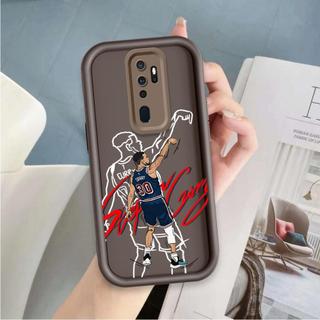Ốp Cho OPPO A9 2020 A5 2020 A11 Vỏ Điện Thoại Mềm Silicon Hoạt Hình TPU Bóng Rổ Cà Ri Mắt Thiên Thần Ốp Lưng Chống Sốc