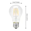 CATMALLER88 2 Gói Bóng Đèn Dây Tóc LED, 220V CRI 80 + Bóng Đèn LED, Kính A60 Hiệu Quả Năng Lượng 360 Độ Chùm Góc Bóng Đèn Thanh