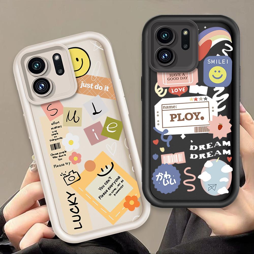 Ốp Lưng Cho OPPO A5X A6 A6X 4G 5G Phim Hoạt Hình Silicon Mềm Đáng Yêu Ốp lưng TPU Nhãn Nụ Cười Hoa Mắt Thiên Thần Ốp Lưng Chống Sốc