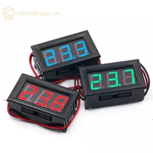 Ge Kỹ Thuật Số Vôn Kế 2 Dây DC 5V Đến 120V Điện Áp Kỹ Thuật Số Displayponents Điện Xe Đồng Hồ Đo Chống Ngược Kết Nối n