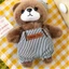 Móc khóa gấu nhỏ OLVIDO, Đồ chơi nhồi bông gấu 13cm, Trang trí hoạt hình gấu sang trọng Túi móc khóa búp bê sang trọng