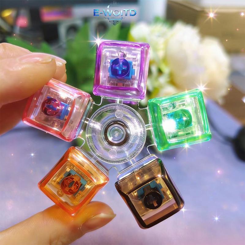 E-WOITD Chiếu Sáng Cơ Keycap Móc Khóa Fidget Mặt Dây Chuyền Đầy Màu Sắc Giảm Nhẹ Cho Văn Phòng Học Túi Quà Tặng E-WOITD