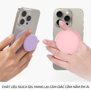 Giá Đỡ Điện Thoại Từ Tính Popkon Puff Siêu Mỏng 6mm Kiêm Vòng Cầm Tay