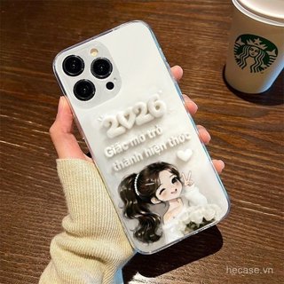 Ốp Điện Thoại 2026 Giấc Mơ Năm Mới Đến Họa Tiết Văn Bản Thật Thích Hợp Cho iPhone 11promax 12promax 11 12 13 14 Pro max 15promax 15 16 17 pro max xr xs 12pro 13pro Vỏ Linh Hoạt Chống Sốc