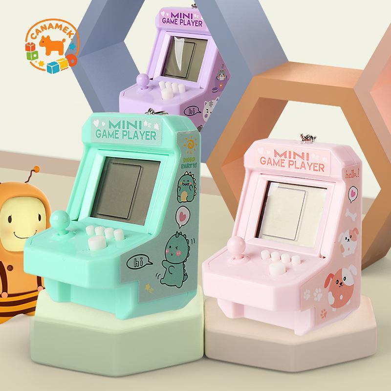 Máy chơi Game cầm tay Mini CANAMEK có móc khóa Trẻ em Câu đố cầm tay Retro Arcade CSF