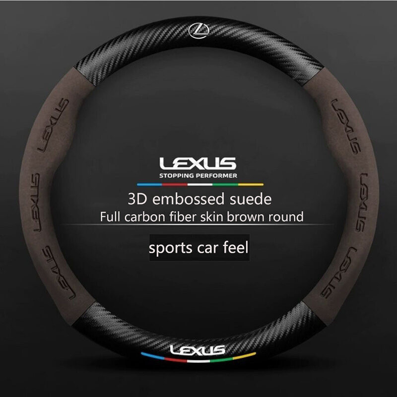 Vỏ vô lăng bằng sợi Carbon cho Lexus ES RX LX UX NX RX300 LS400 IS250 ES300 LX570 CT200h GS300 GX400