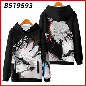YB1 Jujutsu Kaisen Anime Áo khoác 3D Áo khoác dài tay Cosplay Gojou Satoru Unisex Top Áo Hoodie thời trang Áo khoác ngoài Pl